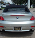 bmw 6 series 2007 silver 650i gasoline 8 cylinders rear wheel drive shiftable automatic 77074