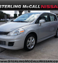 nissan versa 2012 silver hatchback 1 8 s gasoline 4 cylinders front wheel drive automatic 77477