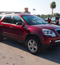 gmc acadia 2009 red suv sle 1 gasoline 6 cylinders front wheel drive automatic 78114