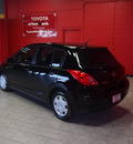 nissan versa 2007 black hatchback 1 8 s gasoline 4 cylinders front wheel drive automatic with overdrive 76116