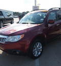 subaru forester 2012 red wagon 2 5x limited 4 cylinders automatic 77388