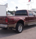 ford f 350 super duty 2005 red lariat diesel 8 cylinders 4 wheel drive automatic 77531