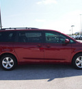 toyota sienna 2012 dk  red van le 8 passenger gasoline 6 cylinders front wheel drive automatic 76011