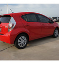 toyota prius c 2012 red hatchback one hybrid 4 cylinders front wheel drive automatic 77469