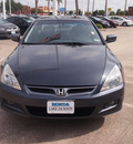 honda accord 2006 dk  gray coupe ex w leather gasoline 4 cylinders front wheel drive automatic 77566