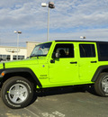 jeep wrangler unlimited 2013 green suv sport gasoline 6 cylinders 4 wheel drive automatic 60915