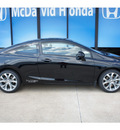 honda civic 2012 black coupe si gasoline 4 cylinders front wheel drive 6 speed manual 77034