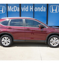 honda cr v 2012 dk  red suv ex l gasoline 4 cylinders front wheel drive automatic 77034