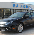 ford fusion 2012 black sedan sel gasoline 4 cylinders front wheel drive shiftable automatic 77575