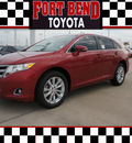 toyota venza 2013 red le 4 cylinders automatic 77469