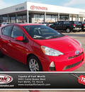 toyota prius c 2012 red hatchback three 4 cylinders automatic 76116
