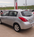 nissan versa 2012 silver hatchback 1 8 s gasoline 4 cylinders front wheel drive automatic 76116