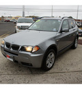 bmw x3 2006 silver gray suv 3 0i gasoline 6 cylinders all whee drive automatic 07724