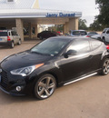 hyundai veloster turbo 2013 black coupe gasoline 4 cylinders front wheel drive 6 speed manual 76049