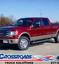 ford f 150 2013 red lariat gasoline 6 cylinders 4 wheel drive automatic 62708