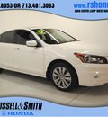 honda accord 2012 white sedan 6 cylinders 5 speed automatic 77025