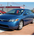 honda civic 2008 blue sedan lx gasoline 4 cylinders front wheel drive automatic with overdrive 77706