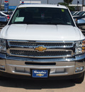 chevrolet silverado 1500 2013 white flex fuel 8 cylinders 2 wheel drive 6 spd auto texas ed resdncy based pkg texas edition discou 77090