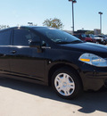 nissan versa 2010 black hatchback 1 8 s gasoline 4 cylinders front wheel drive automatic with overdrive 76018