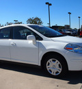 nissan versa 2011 white hatchback 1 8 s gasoline 4 cylinders front wheel drive automatic with overdrive 76018