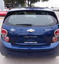 chevrolet sonic 2013 blue topaz metallic hatchback lt gasoline 4 cylinders front wheel drive automatic 75075