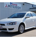 mitsubishi lancer 2013 white sedan es gasoline 4 cylinders front wheel drive automatic 77094