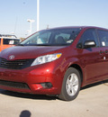 toyota sienna 2013 dk  red van l 7 passenger 6 cylinders automatic 76116