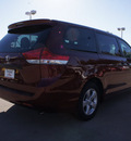 toyota sienna 2013 dk  red van l 7 passenger 6 cylinders automatic 76116