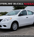 nissan versa 2013 white sedan 1 6 s plus gasoline 4 cylinders front wheel drive not specified 77477