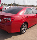 toyota camry 2012 red sedan se gasoline 4 cylinders front wheel drive automatic 77521
