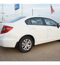 honda civic 2012 white sedan lx gasoline 4 cylinders front wheel drive not specified 77034