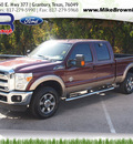 ford f 250 super duty 2011 dk  red lariat biodiesel 8 cylinders 4 wheel drive automatic 76049