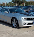chevrolet camaro 2012 silver coupe lt gasoline 6 cylinders rear wheel drive automatic with overdrive 77074