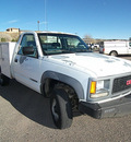 gmc 3500 sierra 1994 white pickup truck sl v8 3 speed w overdrive 81212