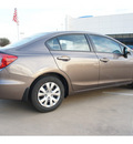 honda civic 2012 gray sedan lx gasoline 4 cylinders front wheel drive not specified 77034