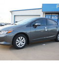 honda civic 2012 dk  gray sedan lx gasoline 4 cylinders front wheel drive not specified 77034