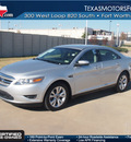 ford taurus 2010 silver sedan sel gasoline 6 cylinders front wheel drive automatic 76108
