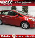 toyota prius v 2013 barcelona red wagon three hybrid 4 cylinders front wheel drive cont  variable trans  91731