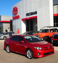 toyota corolla 2013 red sedan s gasoline 4 cylinders front wheel drive automatic 76053