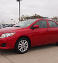 toyota corolla 2010 red sedan le gasoline 4 cylinders front wheel drive automatic 76018