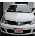 nissan versa 2012 white hatchback 1 8 s gasoline 4 cylinders front wheel drive automatic 77477