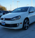 volkswagen gti 2012 white hatchback gasoline 4 cylinders front wheel drive shiftable automatic 75070