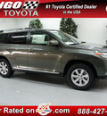 toyota highlander 2013 green suv plus gasoline 6 cylinders front wheel drive automatic 91731