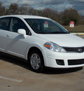 nissan versa 2011 white hatchback 1 8 s gasoline 4 cylinders front wheel drive automatic 77074