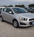 chevrolet sonic 2013 silver hatchback ls gasoline 4 cylinders front wheel drive not specified 77090
