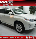 toyota highlander hybrid 2012 white suv limited hybrid 6 cylinders all whee drive not specified 91731