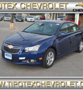 chevrolet cruze 2013 blue sedan lt gasoline 4 cylinders front wheel drive automatic 78521