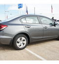 honda civic 2013 gray sedan lx gasoline 4 cylinders front wheel drive not specified 77034