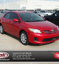 toyota corolla 2013 red sedan le gasoline 4 cylinders front wheel drive automatic 76116