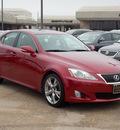 lexus is 250 2009 red sedan gasoline 6 cylinders rear wheel drive shiftable automatic 77074